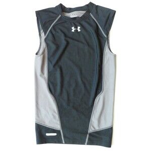 Under Armour Metal sleeveless gym Shirt black Gray Tank Top Athletic Gym MED